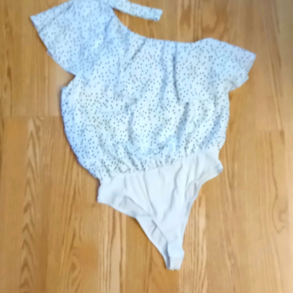Polka dot, black and white bodysuit